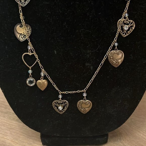 Vintage Glass Works Studio Charm Necklace Artisan Hearts - Picture 4 of 9